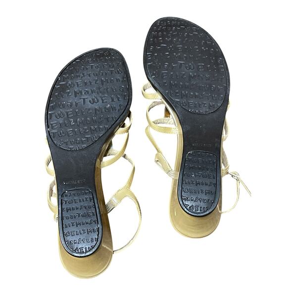 Stuart Weitzman Strappy Tortoiseshell & Leather Wedge Sandals 6.5 - Picture 5 of 9